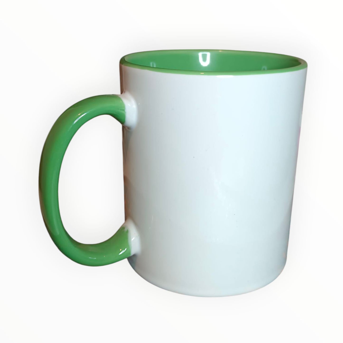 Taza de Cerámica Blanca con Detalles Naranja
